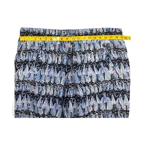 Lilly Pulitzer Taron Linen Pants in the Low Tide Navy Sails, 24” inseam, Sz XL - Picture 3 of 6